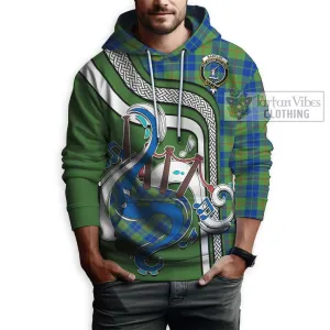 Barclay Hunting Ancient Tartan Hoodie with Epic Bagpipe Style