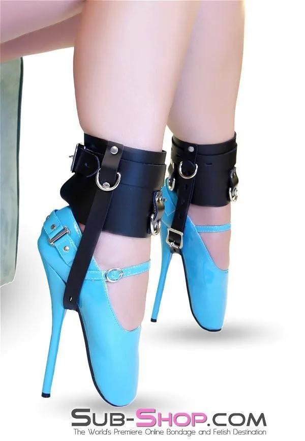 6790A      Stiletto Prisoner Wide Locking Shoe Cuffs