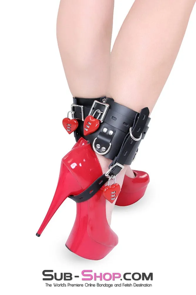 6790A      Stiletto Prisoner Wide Locking Shoe Cuffs