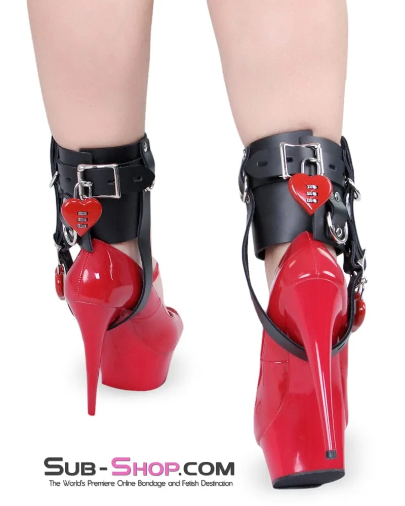 6790A      Stiletto Prisoner Wide Locking Shoe Cuffs