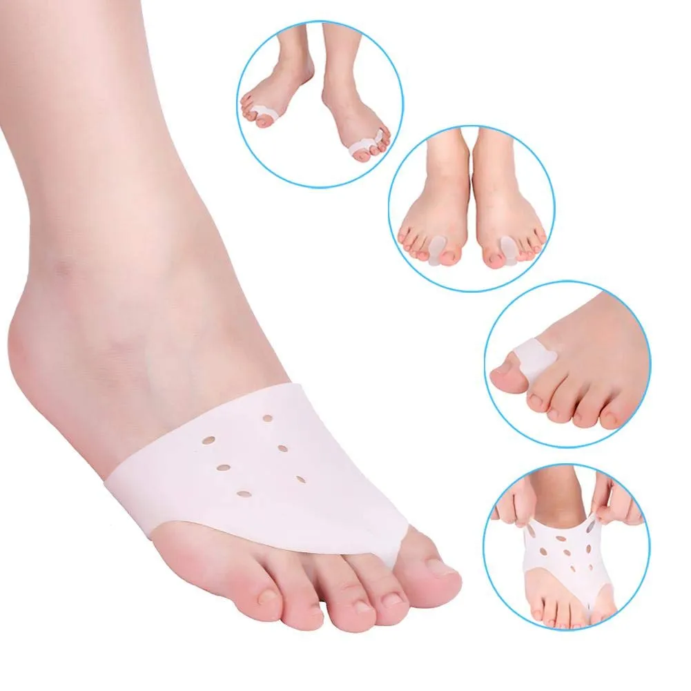 9Pairs Bunion Corrector & Relief Kit Bunion Valgus Splints Protect Sleeves Toe Separators Corrector Pain Relief Toe Alignment Spreaders Separators Straightener