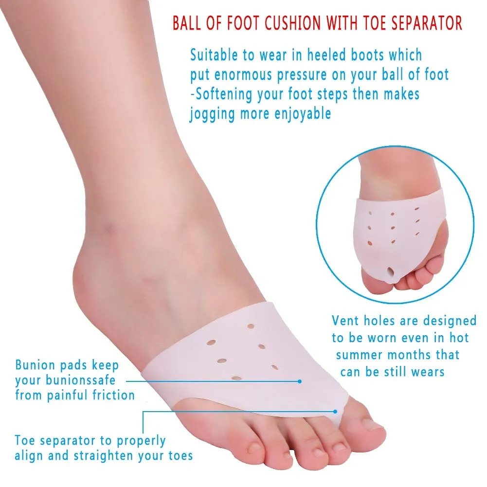 9Pairs Bunion Corrector & Relief Kit Bunion Valgus Splints Protect Sleeves Toe Separators Corrector Pain Relief Toe Alignment Spreaders Separators Straightener