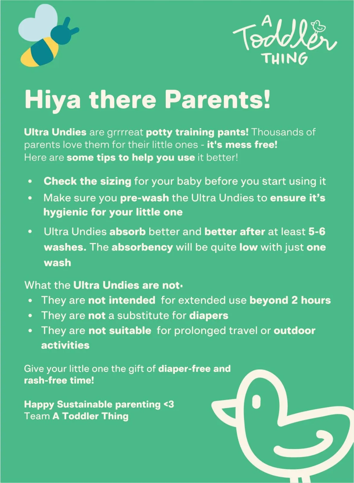 A Toddler Thing Ultra Undies (Padded Underwear) for Babies