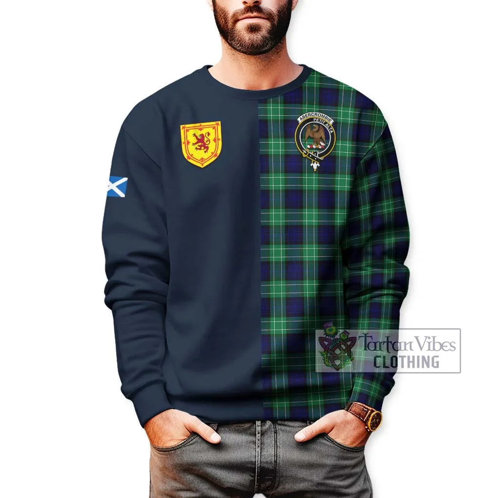 Abercrombie Tartan Sweatshirt Alba with Scottish Lion Royal Arm Half Style