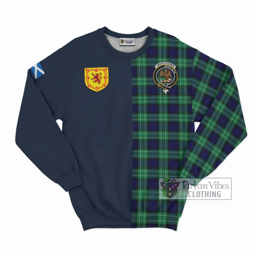 Abercrombie Tartan Sweatshirt Alba with Scottish Lion Royal Arm Half Style