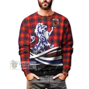 Abernethy Tartan Sweatshirt with Alba Gu Brath Regal Lion Emblem