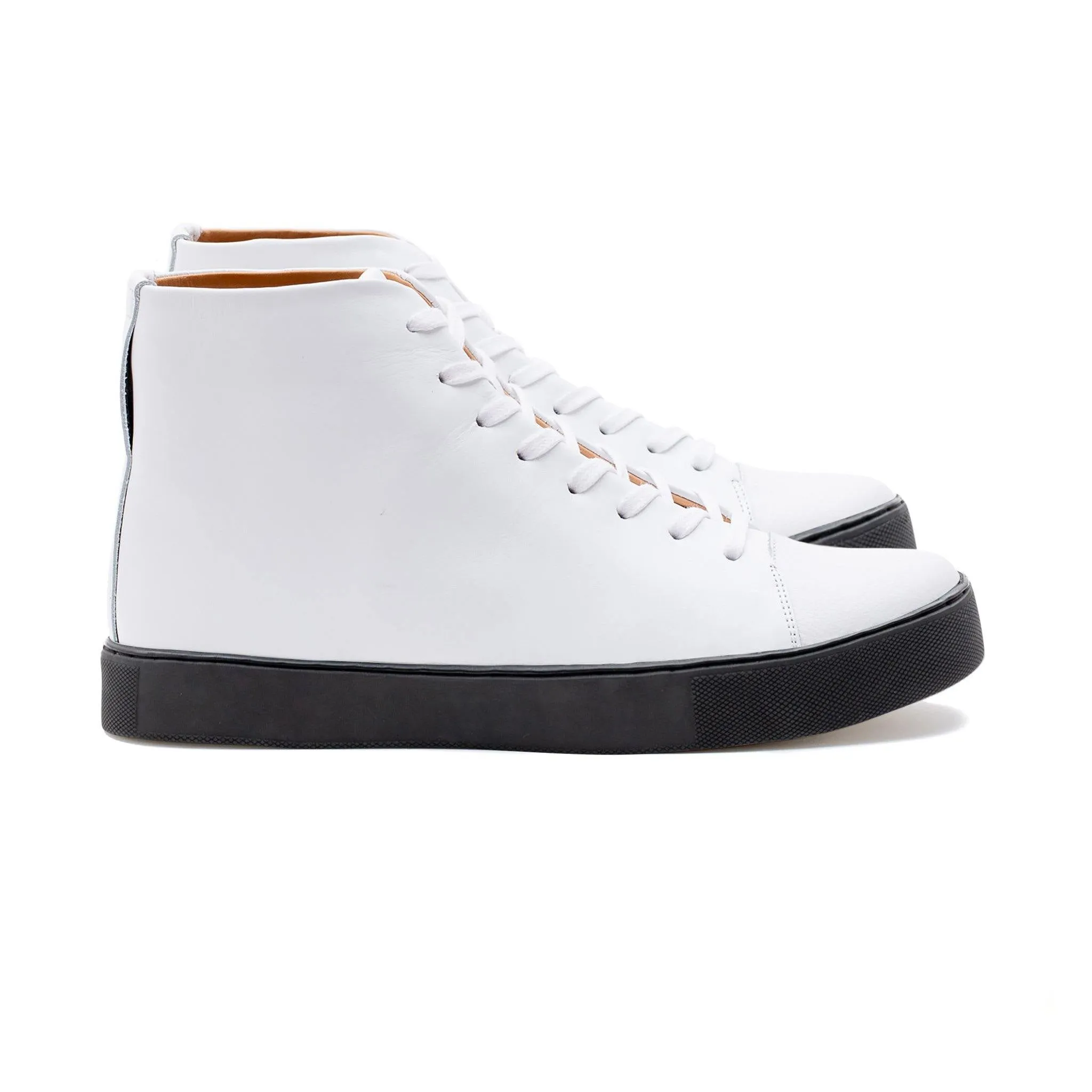 Abington Hi Toe Cap - All White Calf