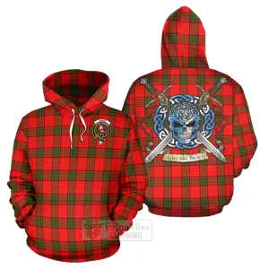 Adair Tartan Hoodie with Family Crest Celtic Skull Style