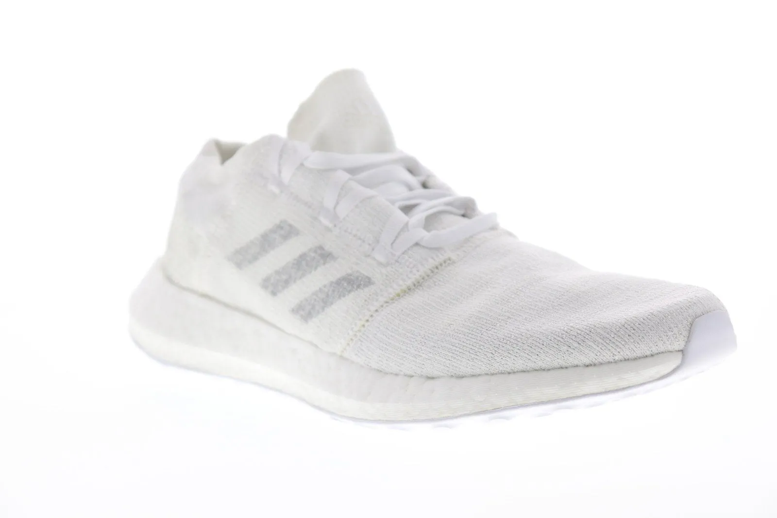 Adidas Pureboost Go F35787 Mens White Canvas Low Top Athletic Running Shoes