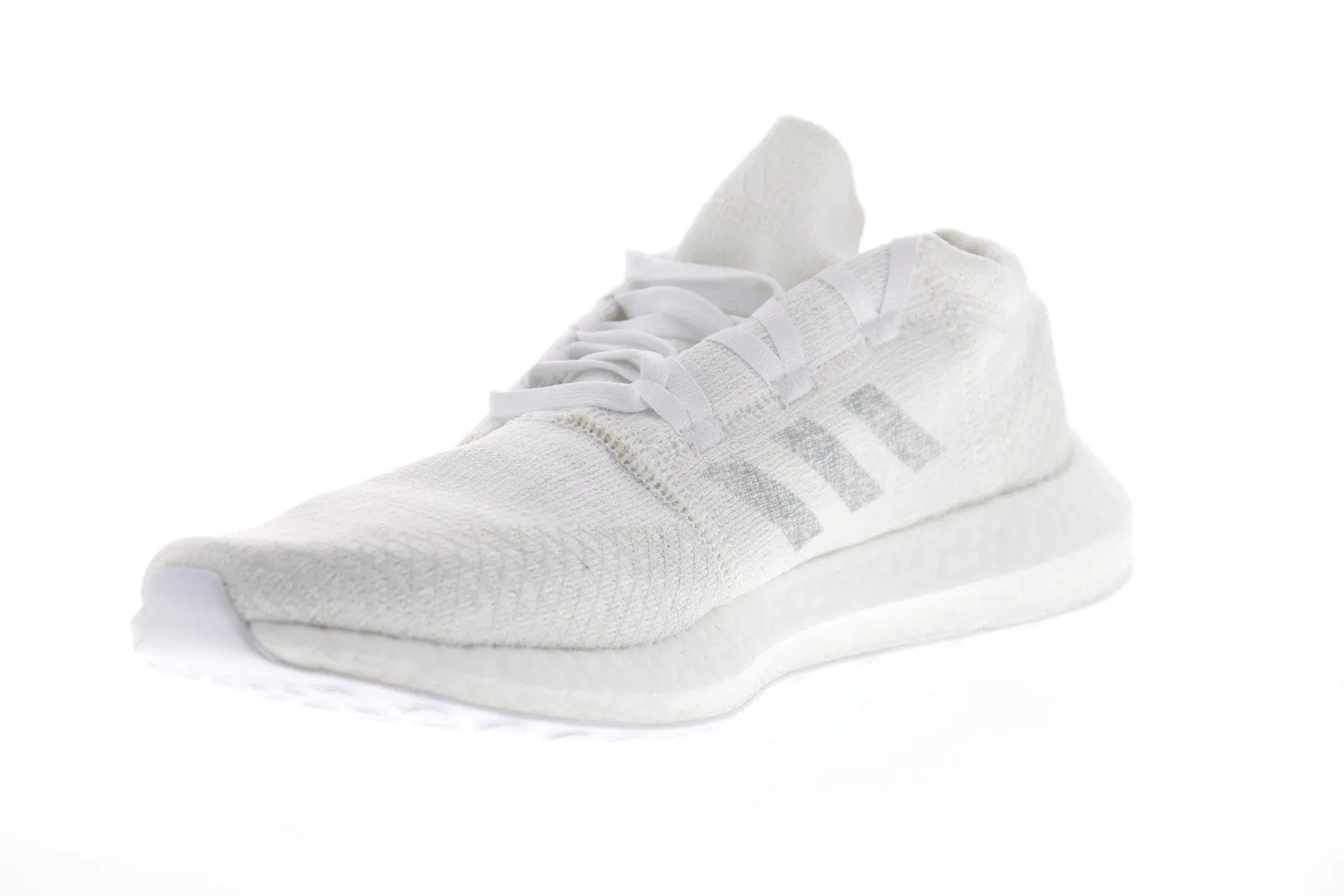 Adidas Pureboost Go F35787 Mens White Canvas Low Top Athletic Running Shoes