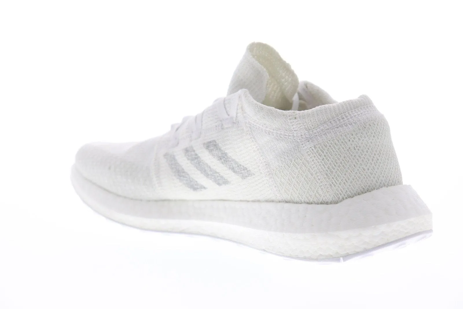 Adidas Pureboost Go F35787 Mens White Canvas Low Top Athletic Running Shoes