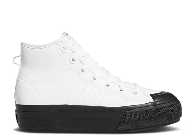 Adidas WMNS NIZZA RF PLATFORM MID 'WHITE BLACK' sneakers, white