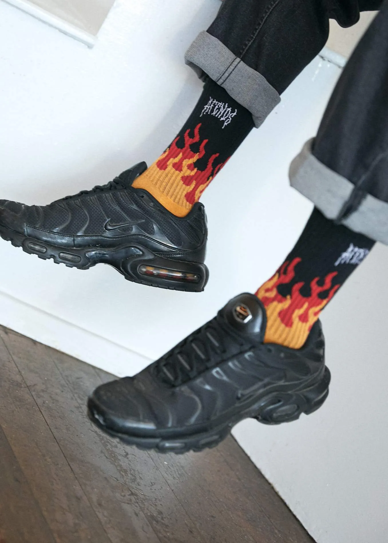 Afends Unisex Wildfire - Socks One Pack - Black