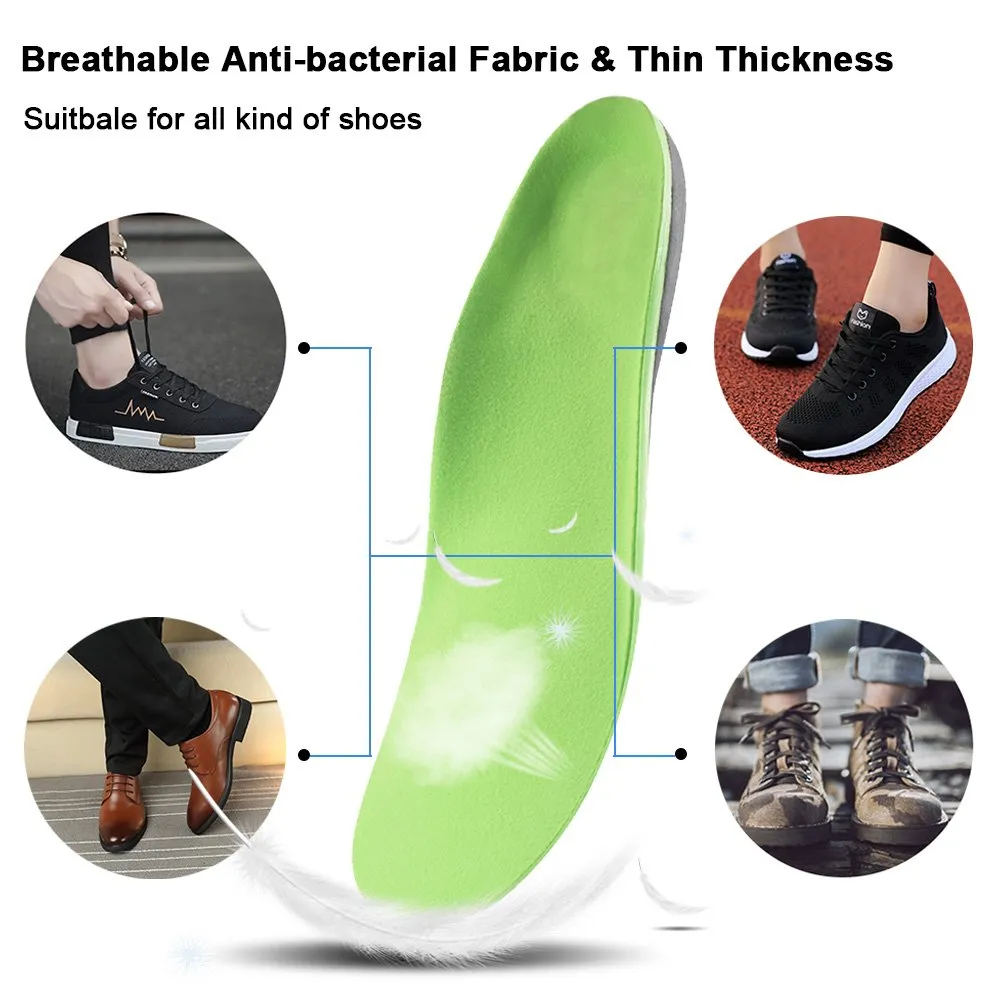 Ailaka High Arch Support Insoles for Men Women - Plantar Fasciitis Relief Arch Support Shoe Inserts, Orthotic Insoles for Flat Feet, Arch Pain and Heel Pain Relief 10-12 M US Women/8-10 M US Men Green