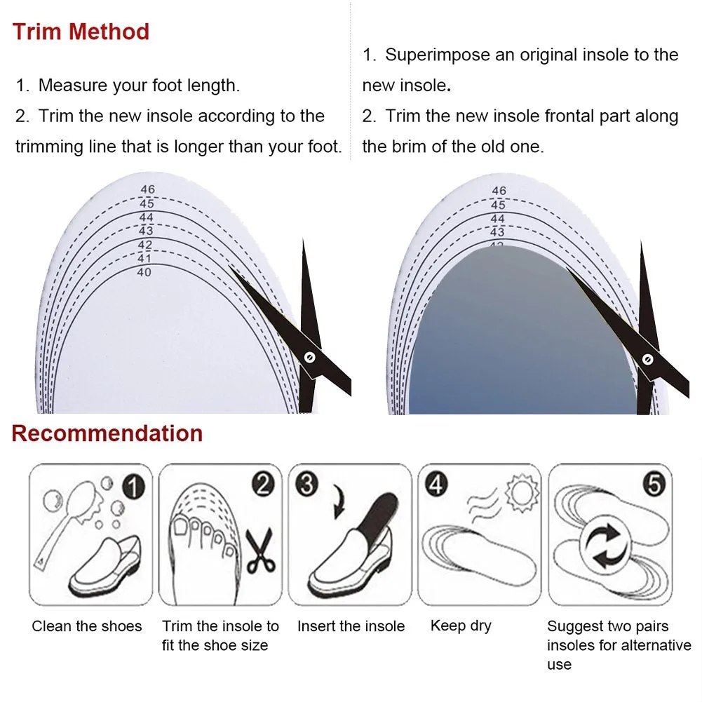 Ailaka High Arch Support Shoe Insoles Inserts for Flat Feet - Orthotic Insoles High Arch for Men Women Arch Pain, Plantar Fasciitis Relief Insoles 9-12 M US Women/7.5-10.5 M US Men