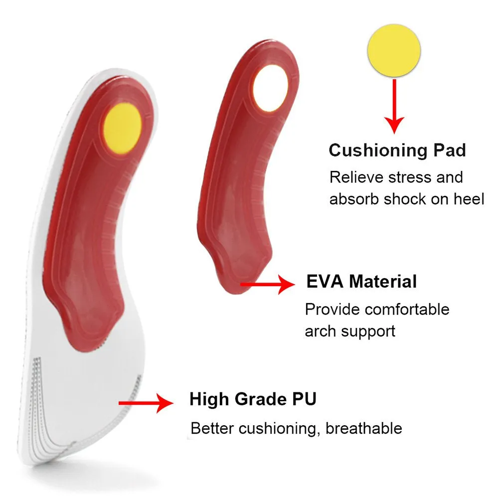 Ailaka High Arch Support Shoe Insoles Inserts for Flat Feet - Orthotic Insoles High Arch for Men Women Arch Pain, Plantar Fasciitis Relief Insoles 9-12 M US Women/7.5-10.5 M US Men