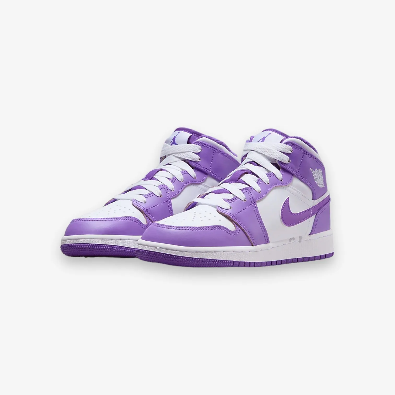 Air Jordan 1 Mid GS Purple Venom White Grade School Sizes DQ8423-511