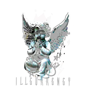 Air Jordan 4 Fear Pack Black T-Shirt (Graffiti Angel)| illcurrency