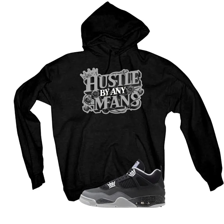 Air Jordan 4 Fear Pack Black T-Shirt (Hustle By Any Means)| illcurrency