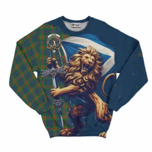 Aiton Tartan Family Crest Sweatshirt with Scottish Majestic Lion