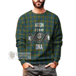 Aiton Tartan Sweatshirt with Family Crest DNA In Me Style