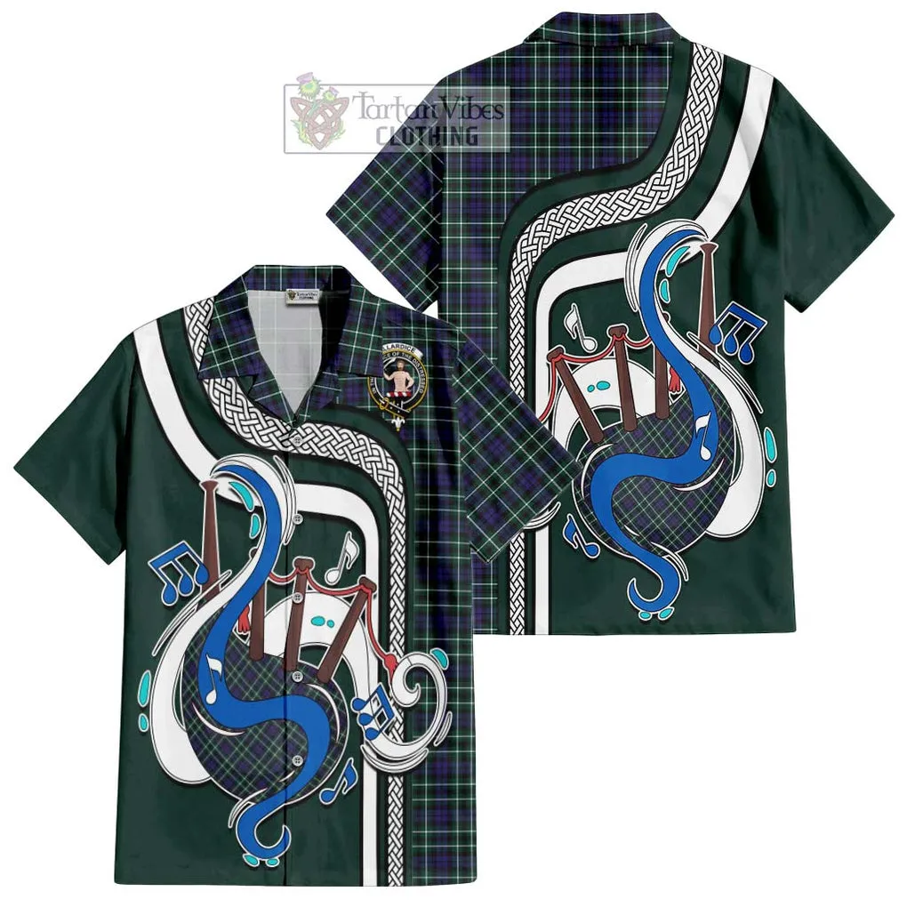 Allardice Tartan Short Sleeve Button Shirt with Epic Bagpipe Style