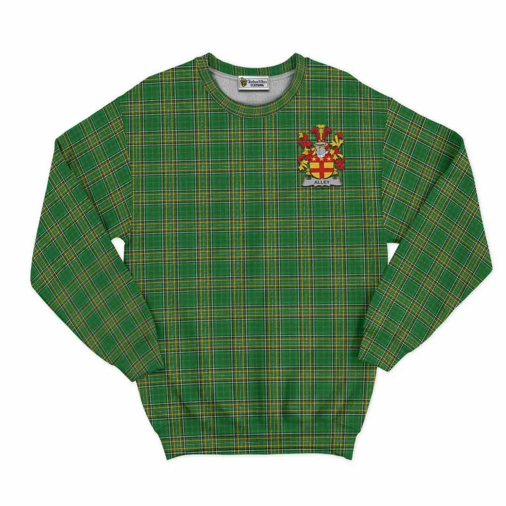 Alley Irish Clan Tartan Sweatshirt with Coat of Arms