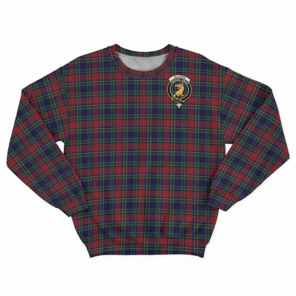 Allison Red Tartan Sweatshirt with Family Crest