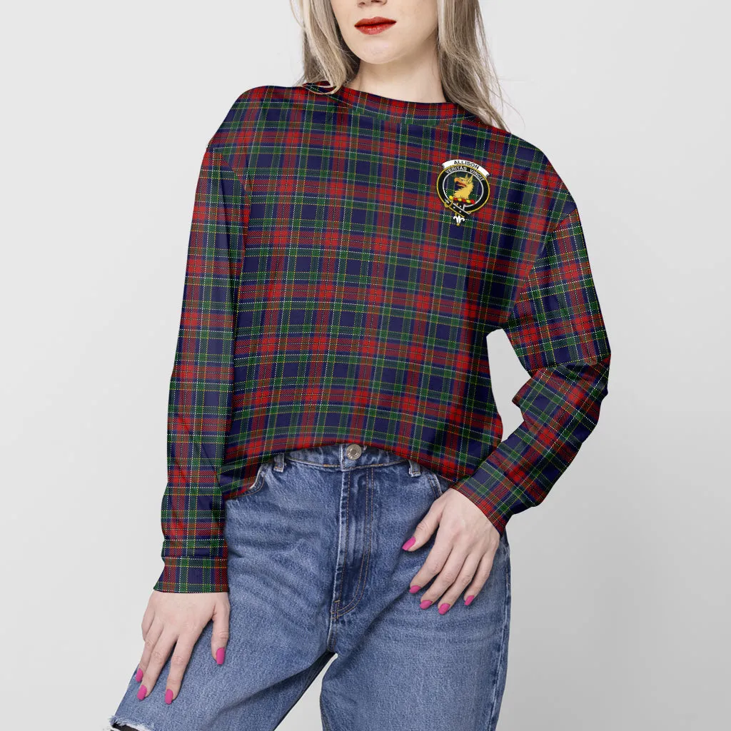 Allison Red Tartan Sweatshirt with Family Crest