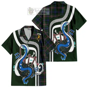 Allison Tartan Short Sleeve Button Shirt with Epic Bagpipe Style