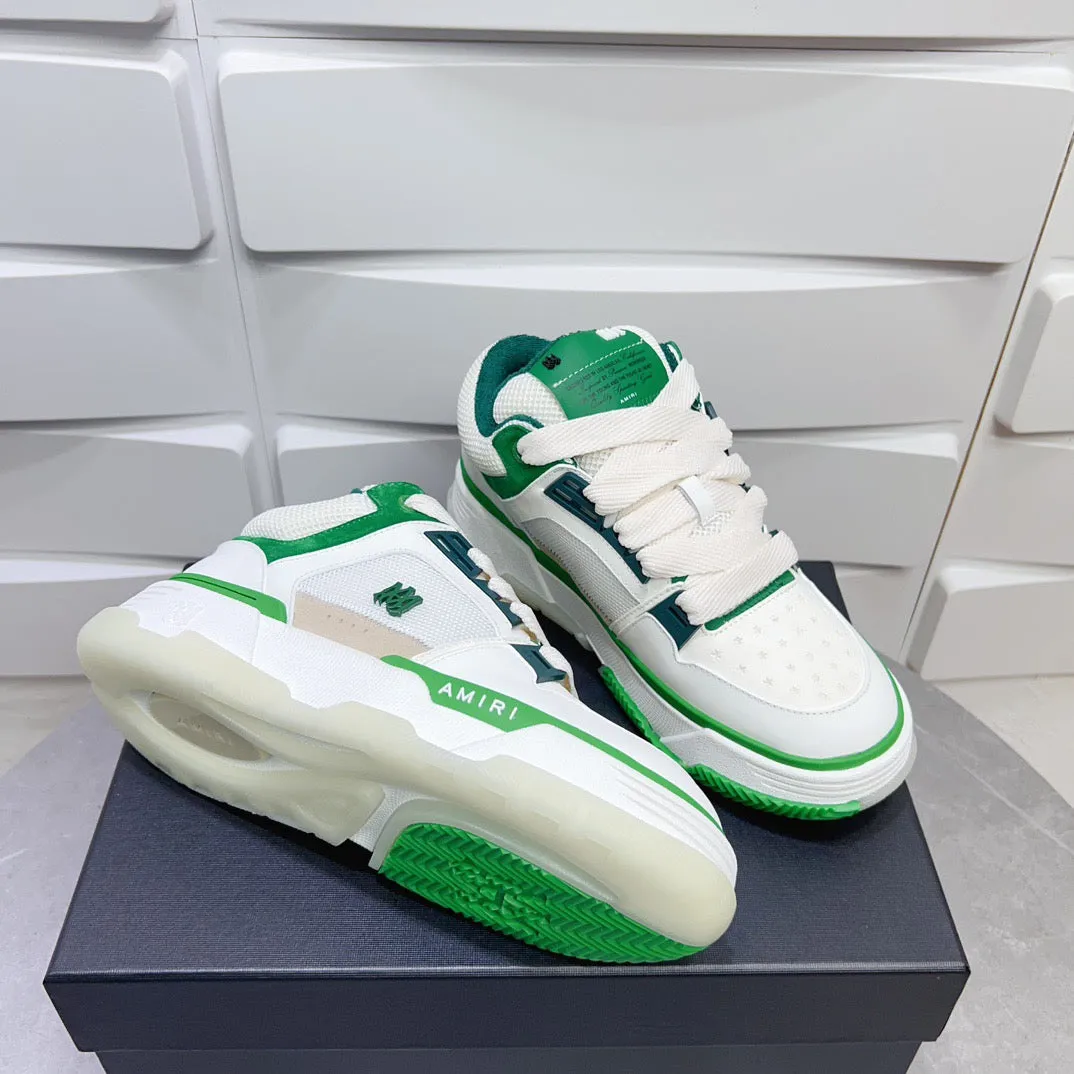 AMR MA-1 White and Green Sneakers-128