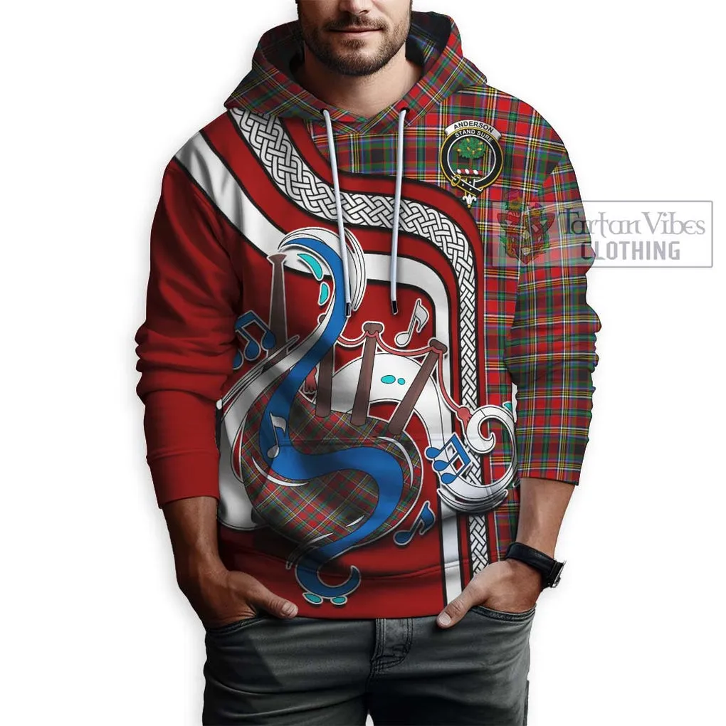 Anderson of Arbrake Tartan Hoodie with Epic Bagpipe Style