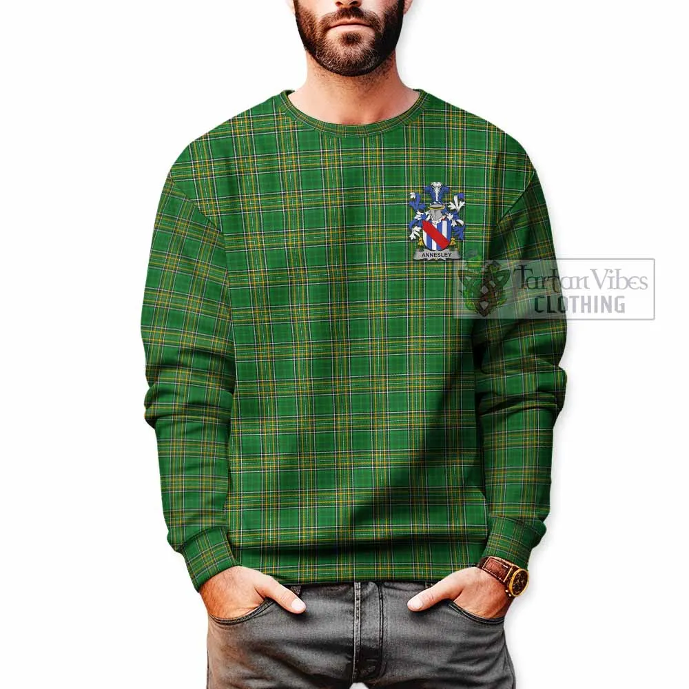 Annesley Irish Clan Tartan Sweatshirt with Coat of Arms