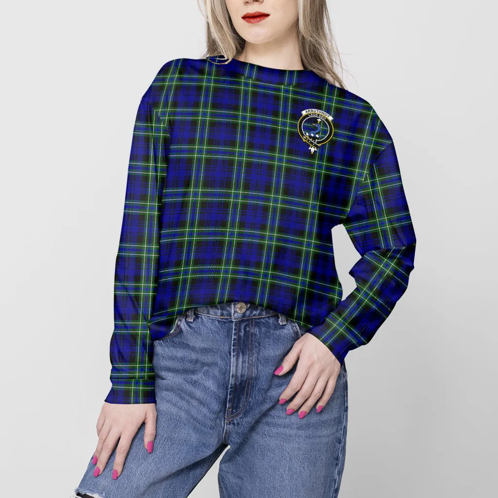 Arbuthnot Modern Tartan Sweatshirt with Family Crest