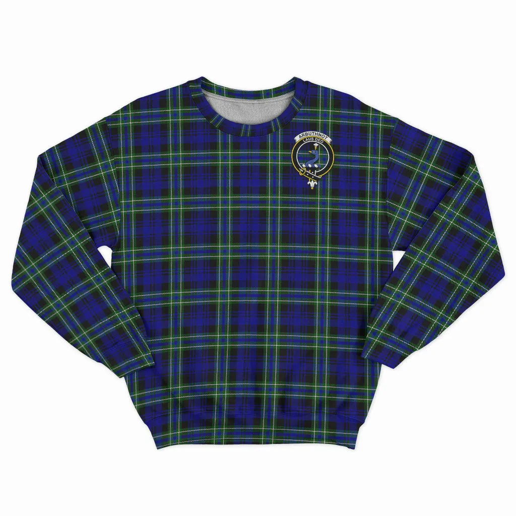 Arbuthnot Modern Tartan Sweatshirt with Family Crest