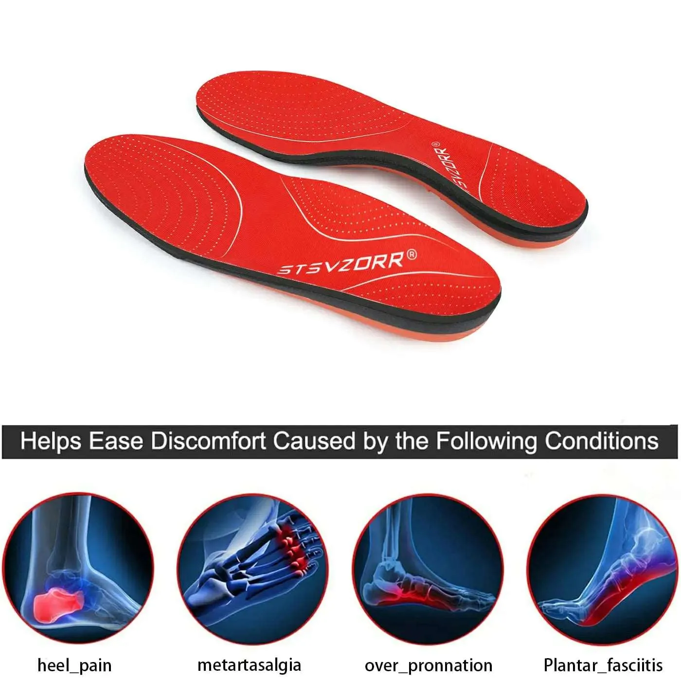 Arch Heavy Support Plantar Sport Orthopedic Insert Insole