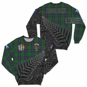 Armstrong Crest Tartan Sweatshirt with New Zealand Silver Fern Half Style