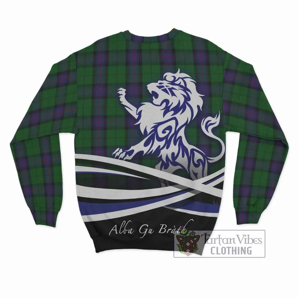 Armstrong Tartan Sweatshirt with Alba Gu Brath Regal Lion Emblem