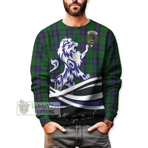 Armstrong Tartan Sweatshirt with Alba Gu Brath Regal Lion Emblem