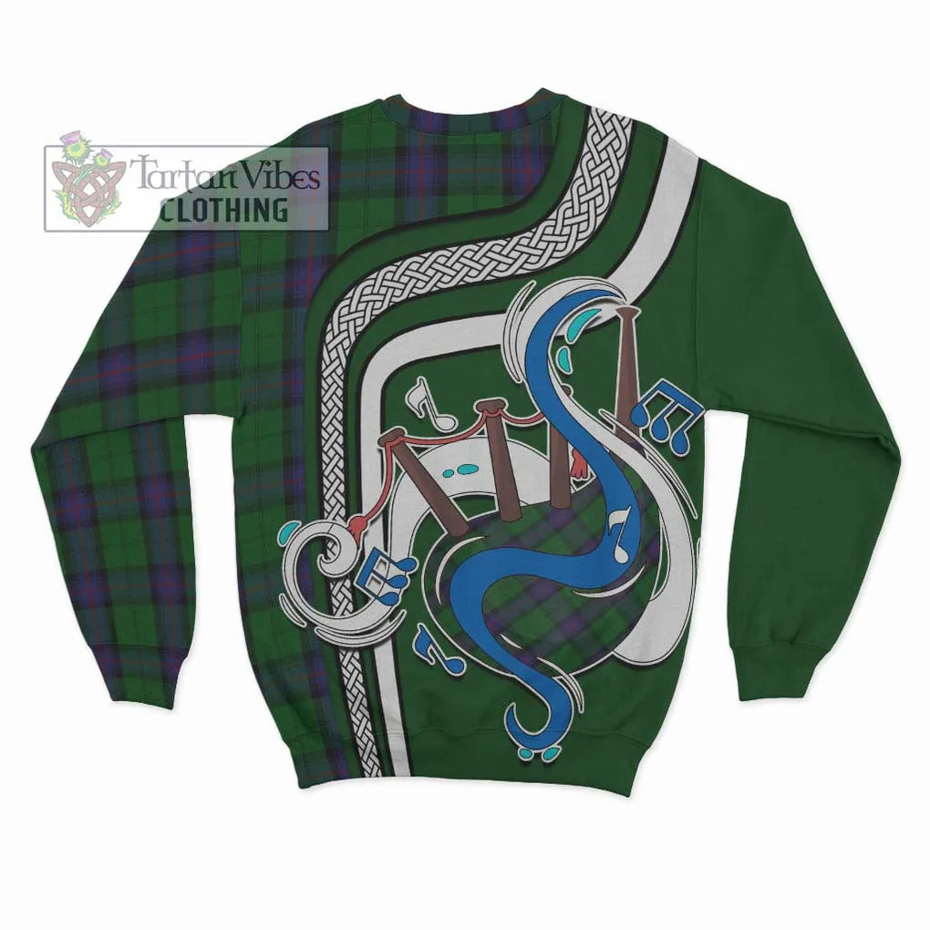 Armstrong Tartan Sweatshirt with Epic Bagpipe Style