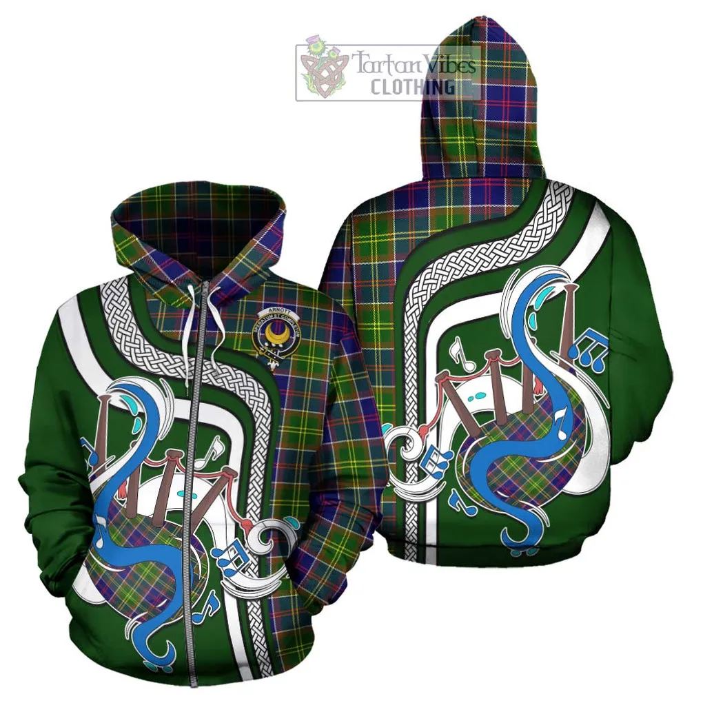 Arnott Tartan Hoodie with Epic Bagpipe Style