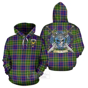 Arnott Tartan Hoodie with Family Crest Celtic Skull Style