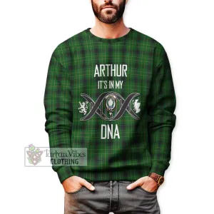 Arthur Highland Tartan Sweatshirt with Family Crest DNA In Me Style