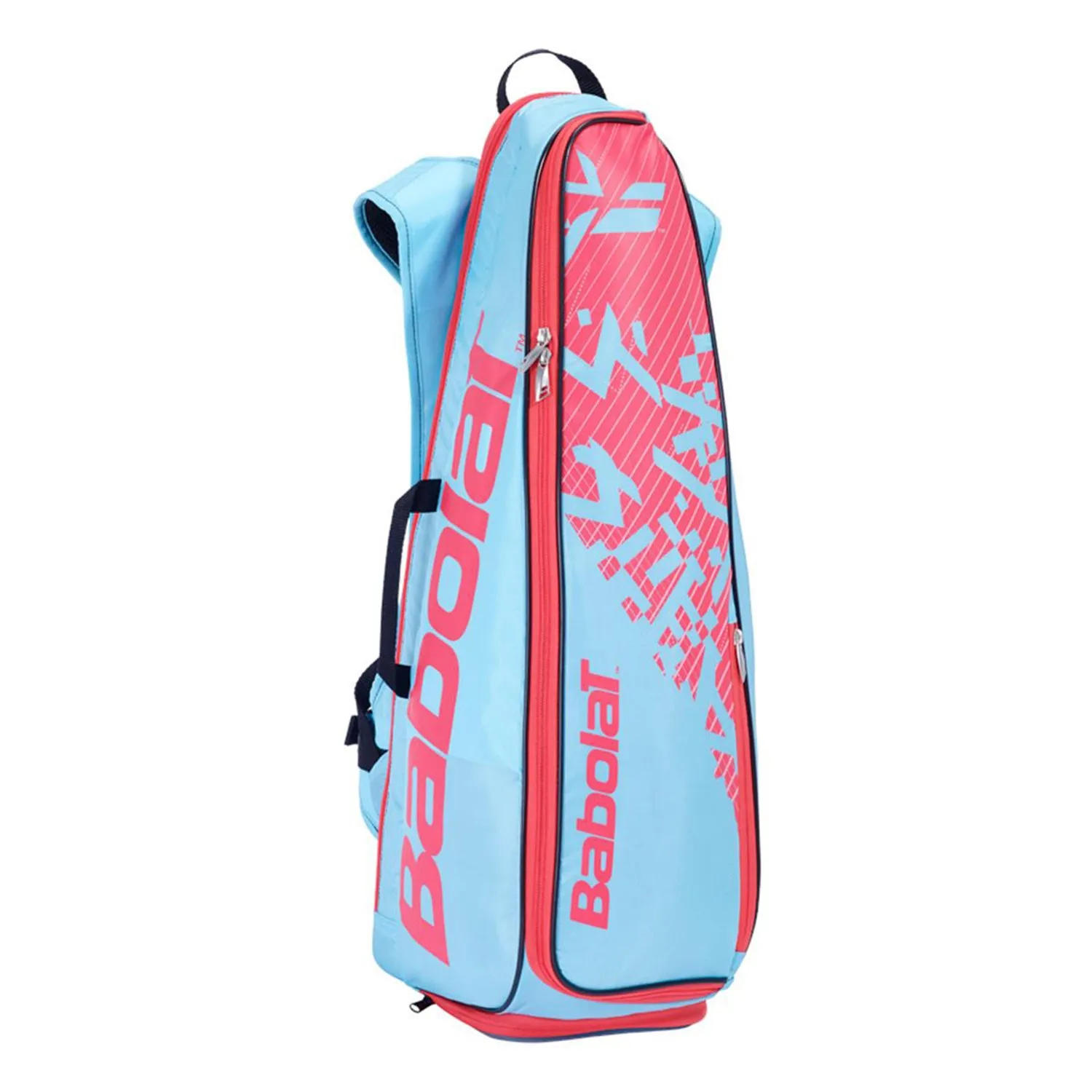 Babolat BackRacq Badminton Bag - Sky Blue/Pink | Lightweight & Spacious Racket Bag for Players