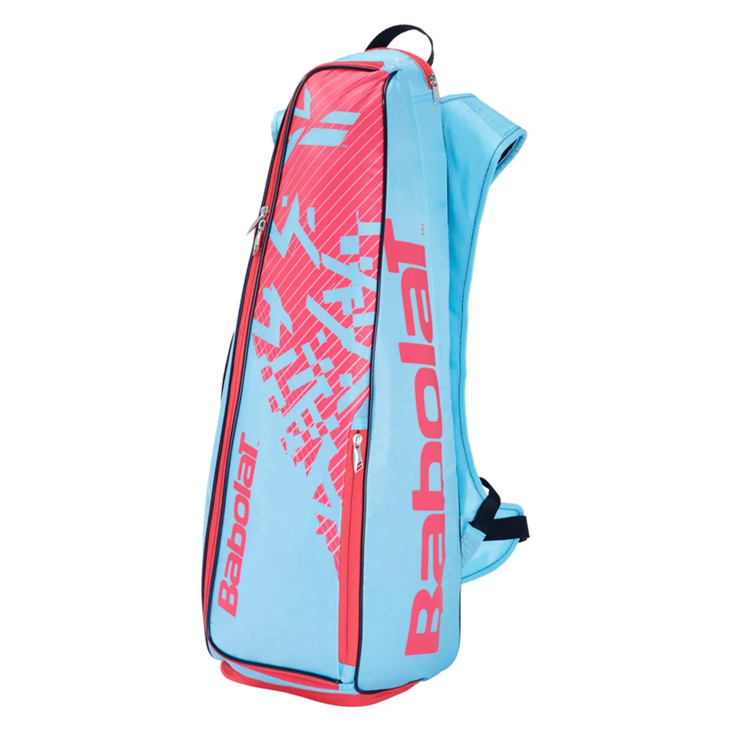 Babolat BackRacq Badminton Bag - Sky Blue/Pink | Lightweight & Spacious Racket Bag for Players