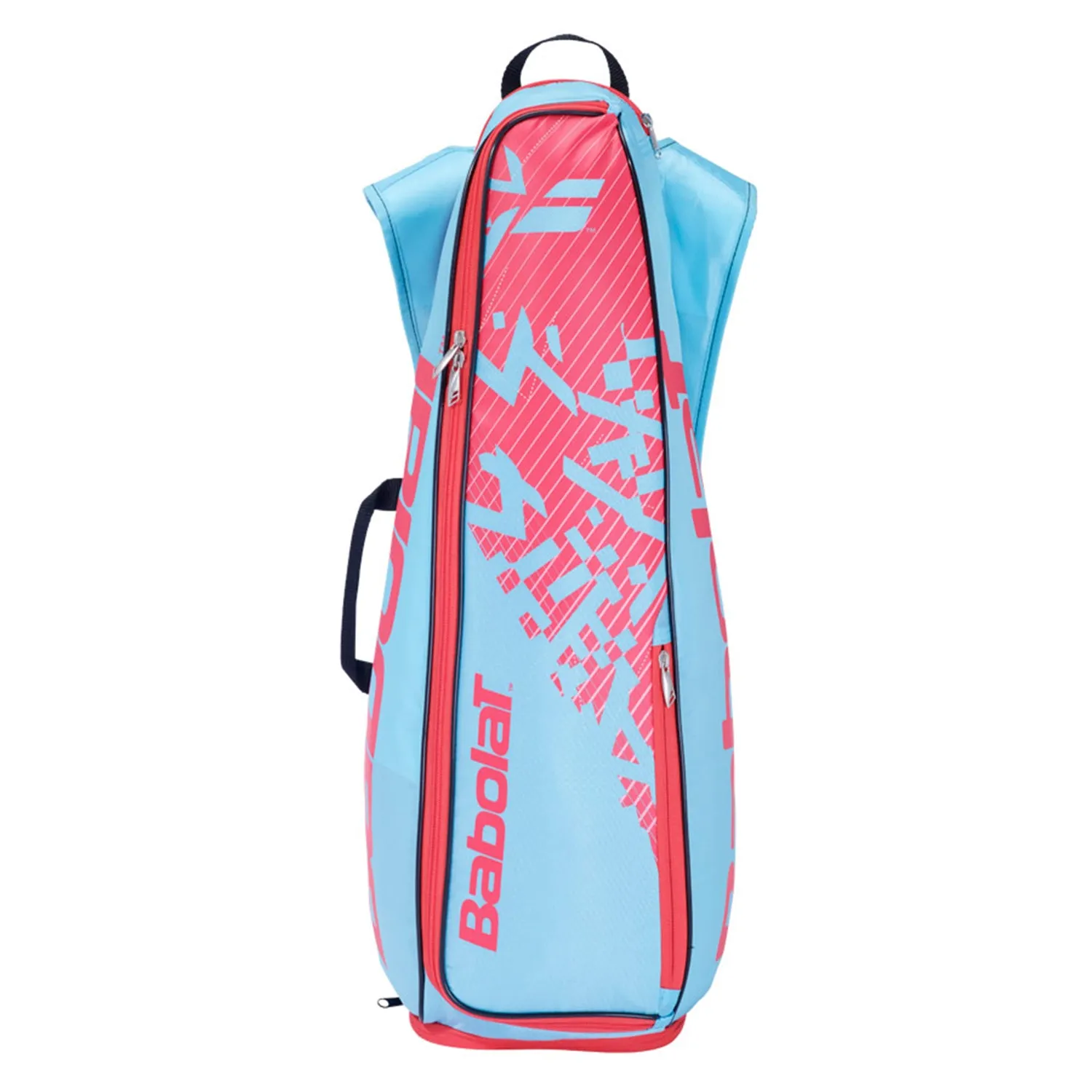 Babolat BackRacq Badminton Bag - Sky Blue/Pink | Lightweight & Spacious Racket Bag for Players