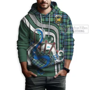 Bailey Ancient Tartan Hoodie with Epic Bagpipe Style