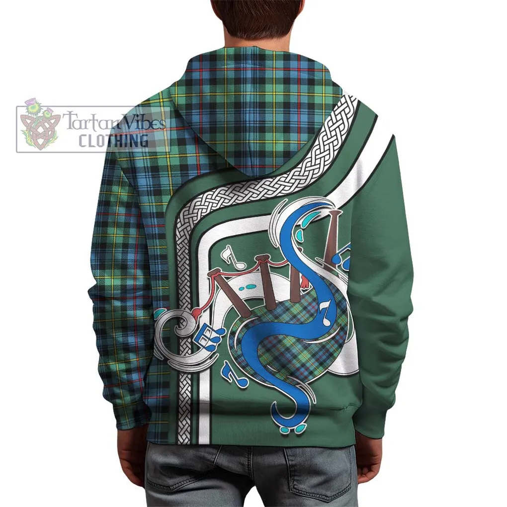 Bailey Ancient Tartan Hoodie with Epic Bagpipe Style