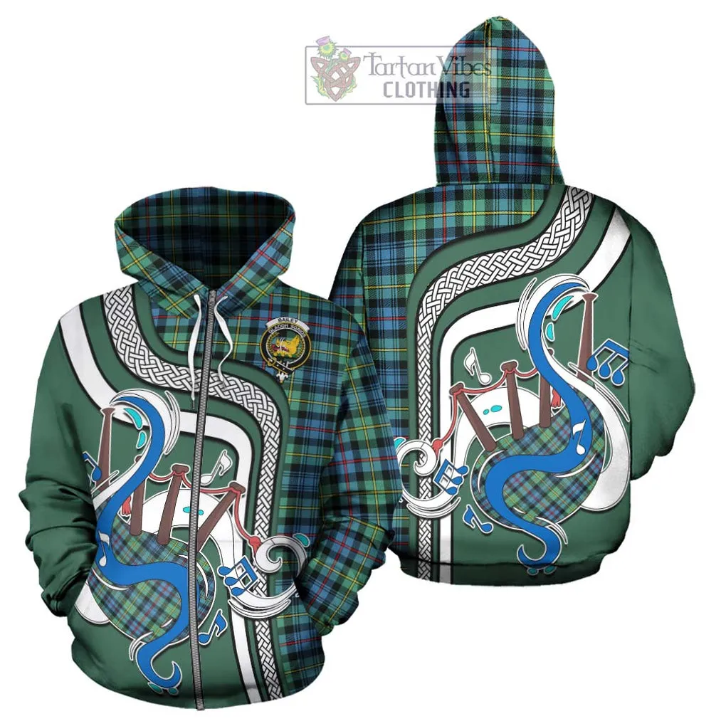 Bailey Ancient Tartan Hoodie with Epic Bagpipe Style