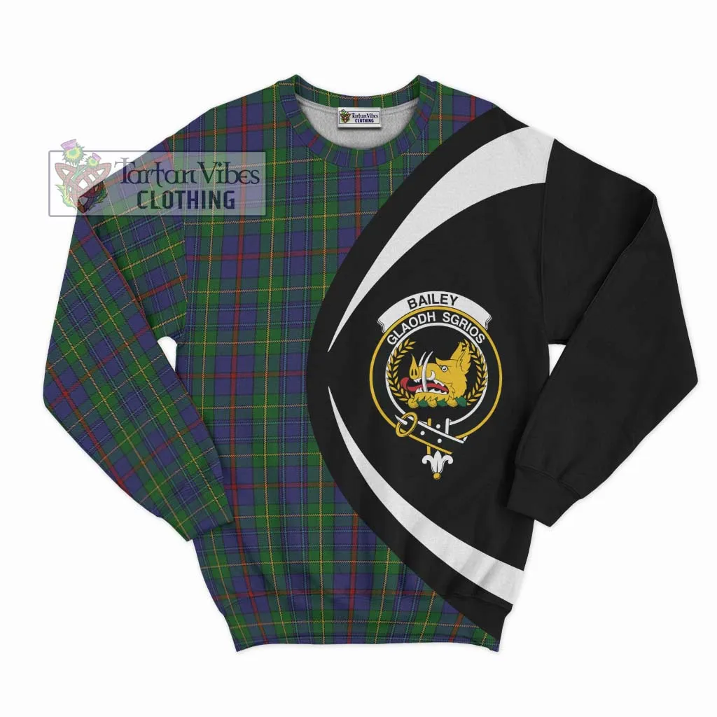 Bailey Tartan Sweatshirt with Family Crest Circle Style